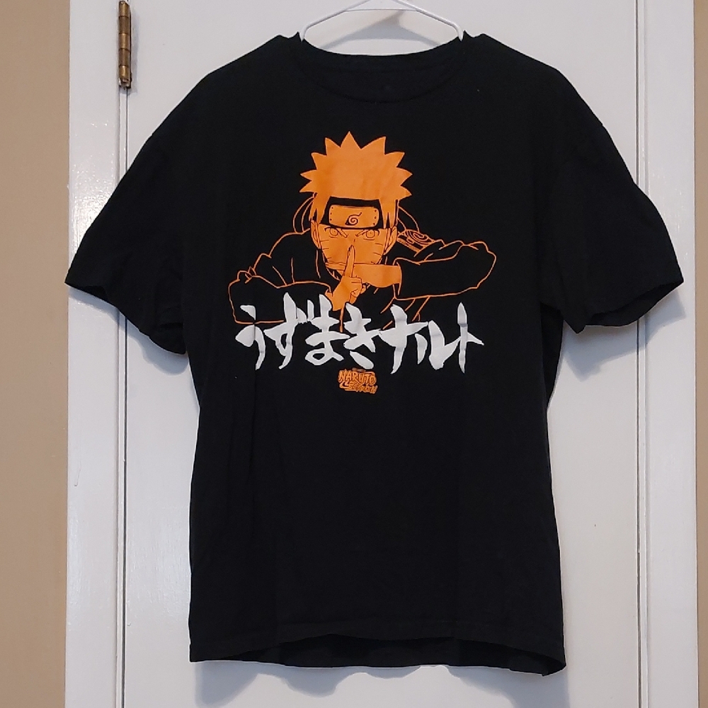Black Graphic Anime T-Shirt
